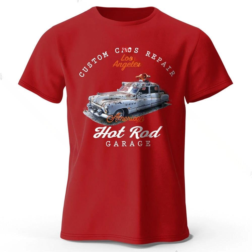 Car Club Patch Print Men's T-shirt by GJG Denim