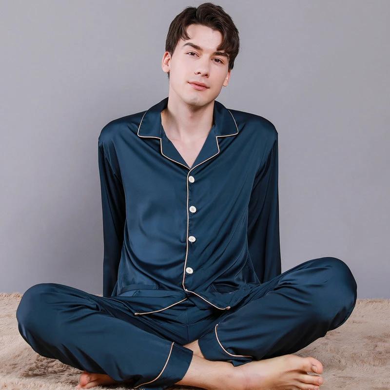Men's Long Sleeve Pajamas by GJG Denim