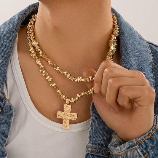 Niche Uniquely Shaped Beaded Necklace For Men by GJG Denim