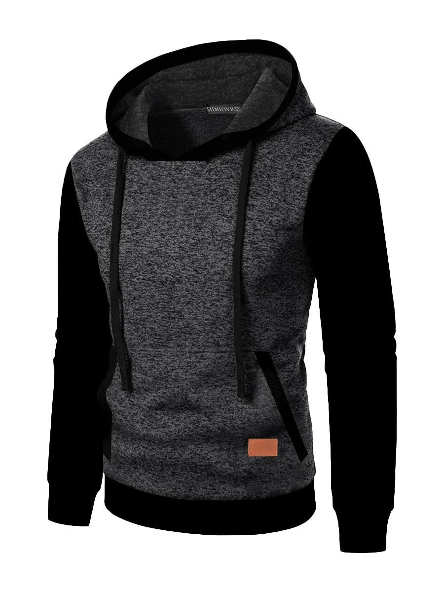 Men's Casual Jacquard Hooded Sweater by GJG Denim