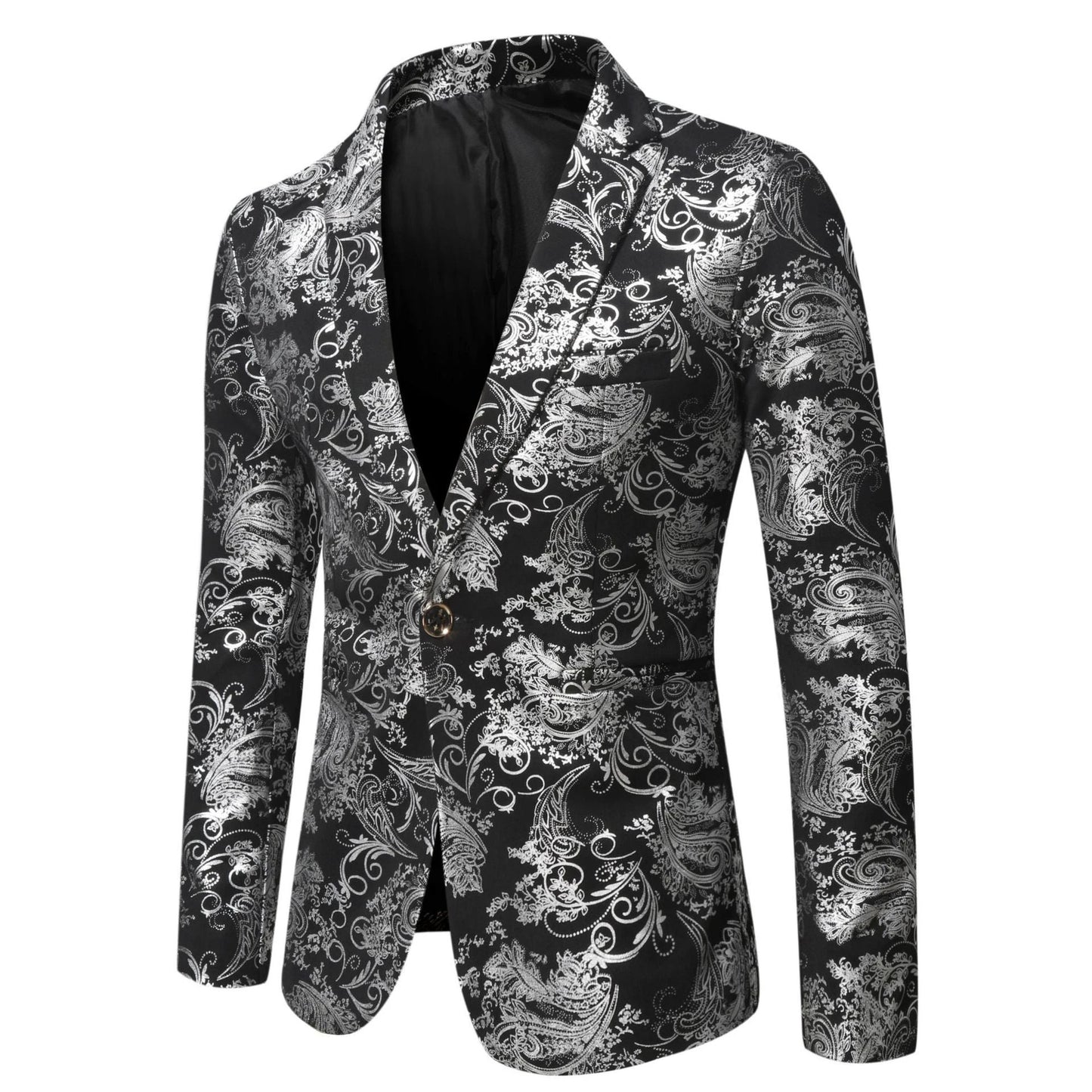 Autumn New Men's Slim Fit Casual Stage Performance Suit Jacket by GJG Denim