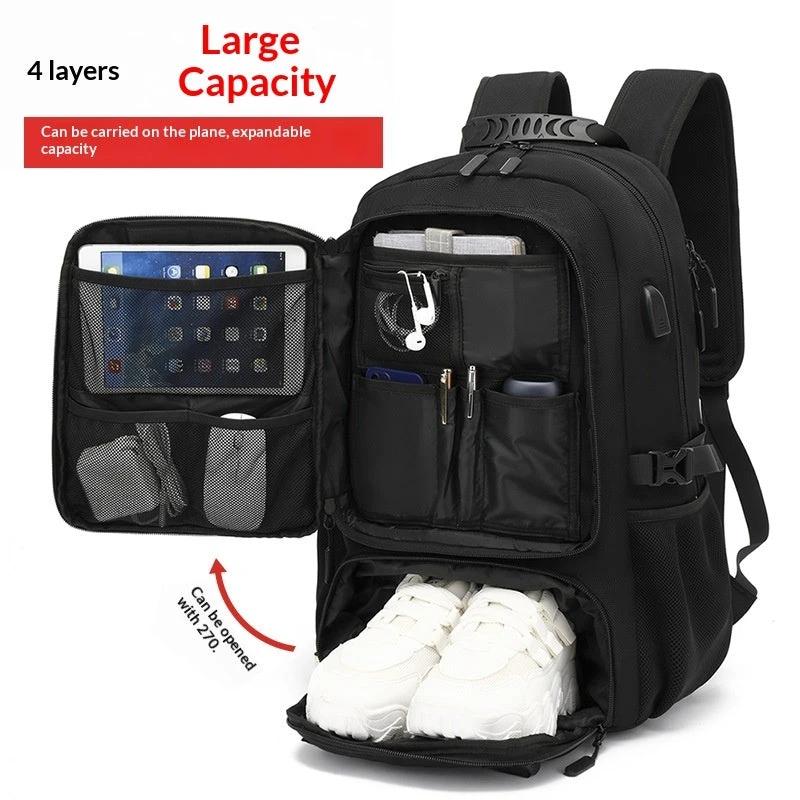 Outdoor Mountaineering Waterproof Extra Large Capacity Travel Luggage Backpack by GJG Denim