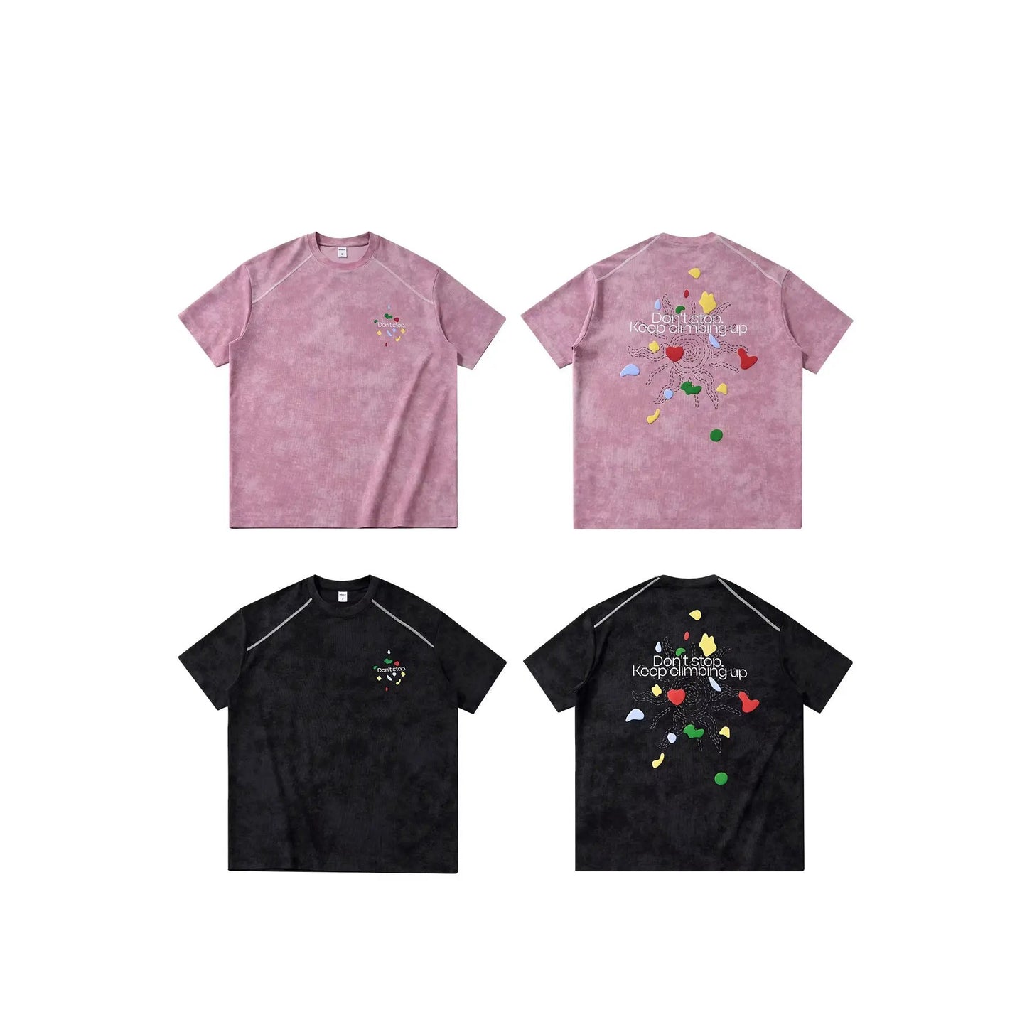 Men's Climbing Print Short-Sleeve T-Shirt by GJG Denim