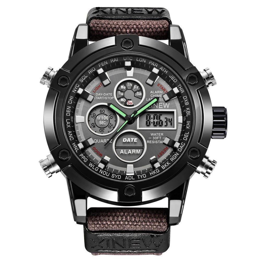 Men's Fashion Belt Multi-functional Watch by GJG Denim