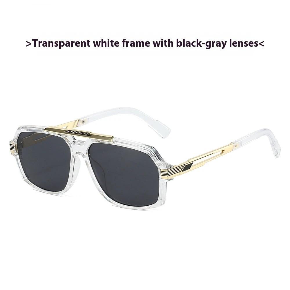 Men's Metal Mirror Leg Paint Fashion All-match Sun-resistant Sunglasses by GJG Denim