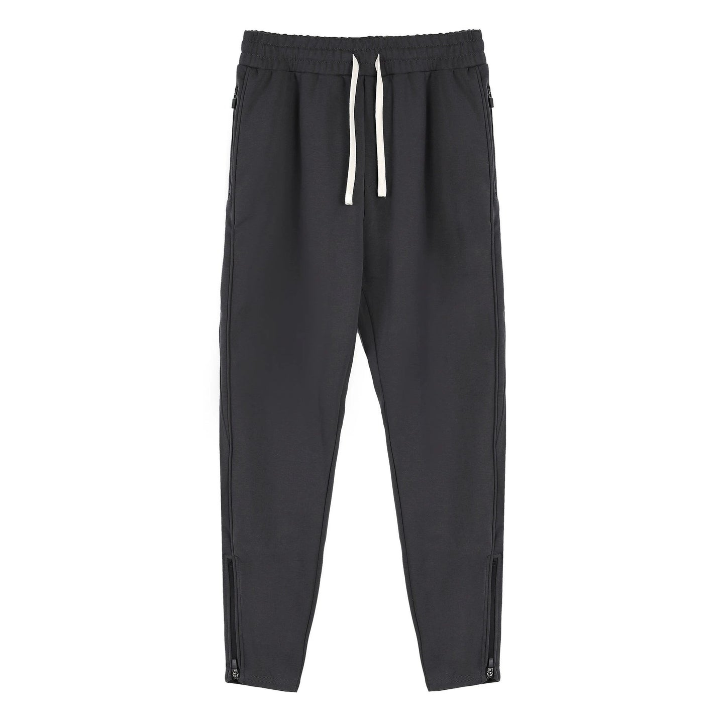 Men's Slim Fit Leg Opening Ankle Zipper Sweatpants by GJG Denim