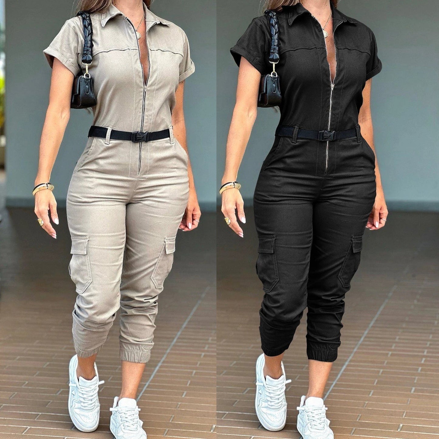 Women's Casual Work Clothes Jumpsuit by GJG Denim