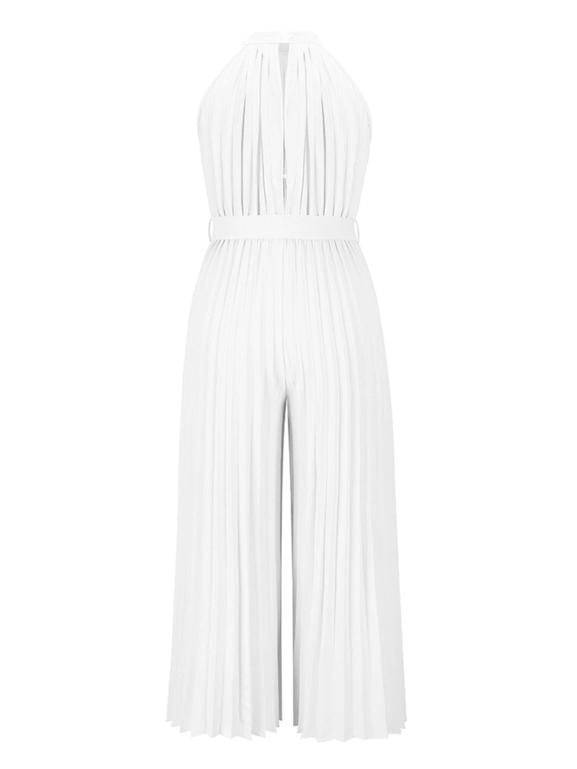 Cutout Tied Pleated Sleeveless Jumpsuit by Lady Ros
