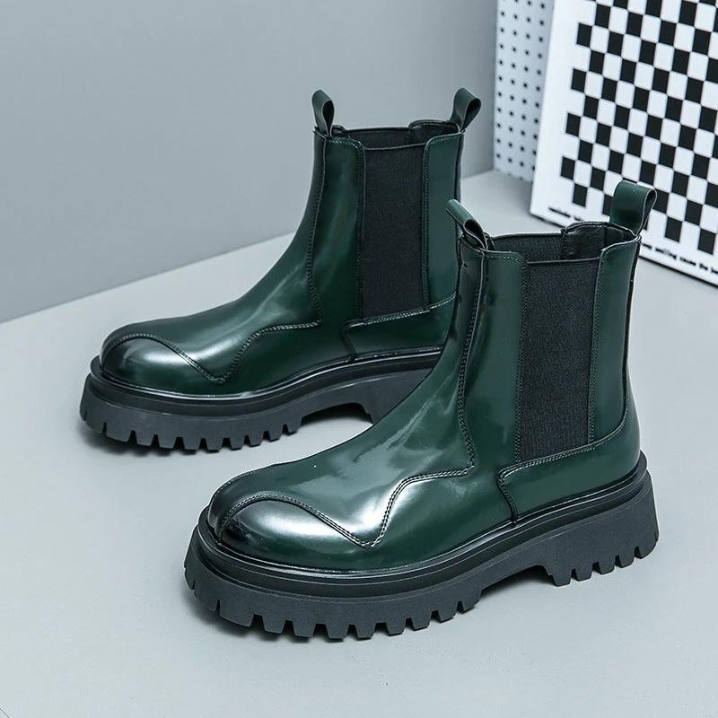 Men's Glossy Ankle Boots by GJG Denim