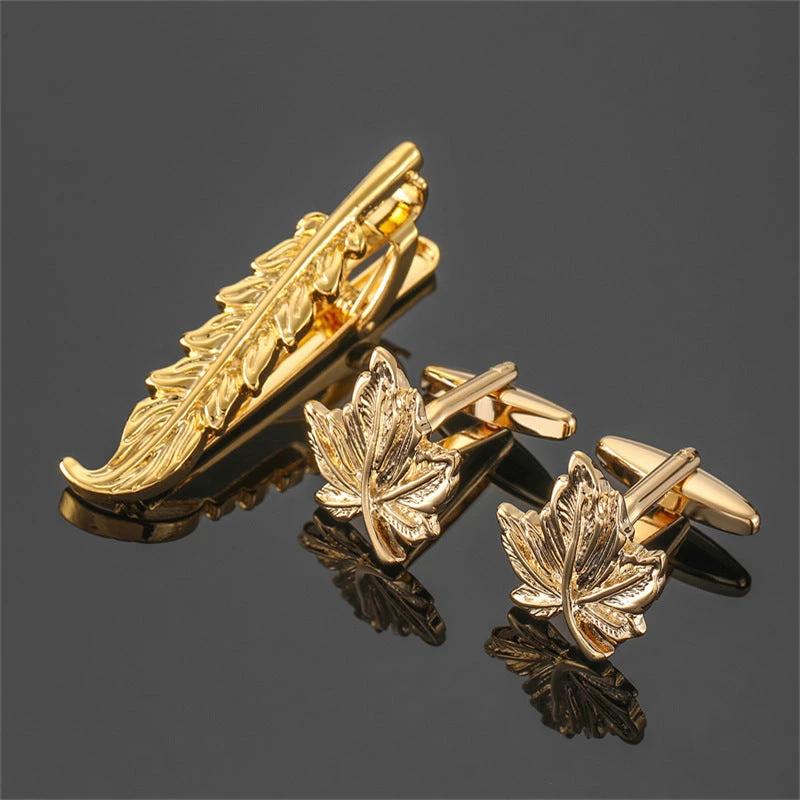 Men's Tie Clip and Cufflinks Set by GJG Denim