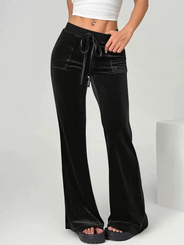Women's Clothing Flared Trousers Commuting Figure Flattering Casual by GJG Denim
