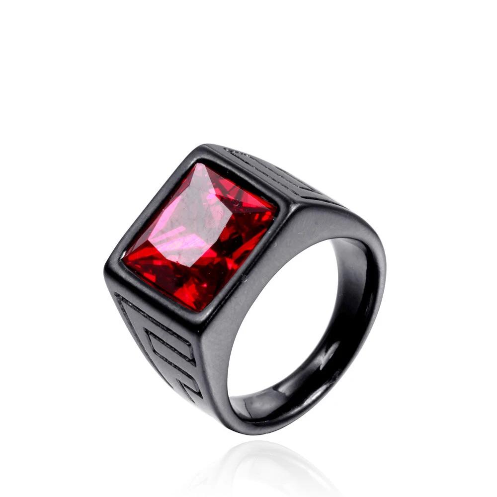 Retro Trendy Men's Stainless Steel Ring by GJG Denim