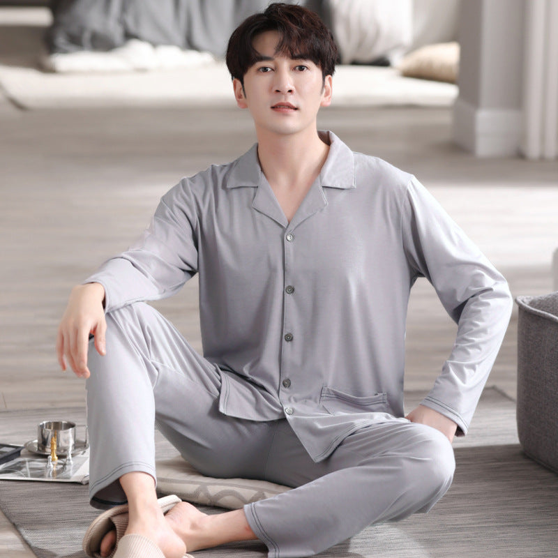 Men's Long Sleeve Casual Pajamas by GJG Denim