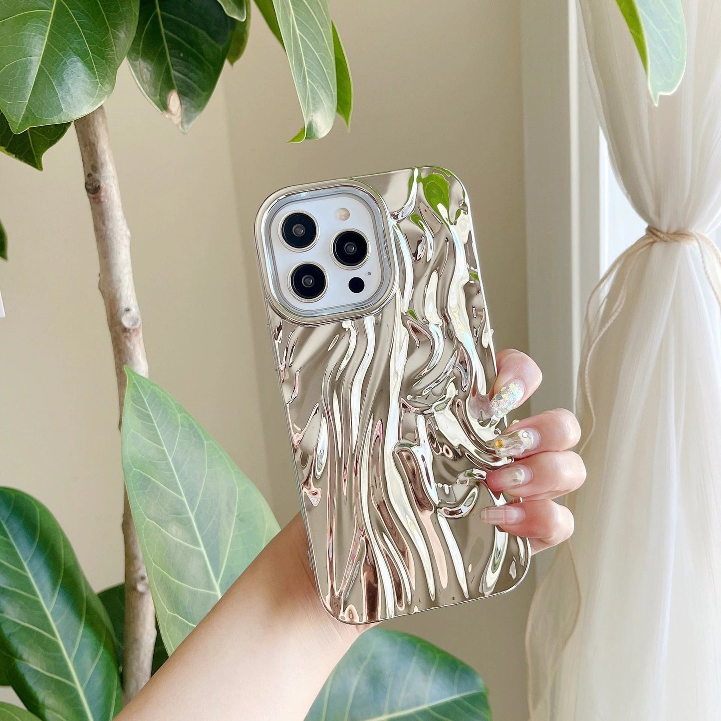 Three-dimensional Pleated Pattern Soft Phone Case by GJG Denim