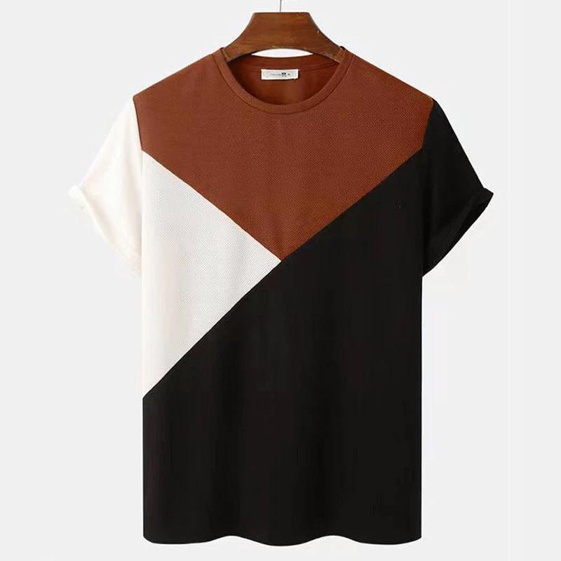 Striped 3D Printed Short Sleeve Shirt For Men by GJG Denim