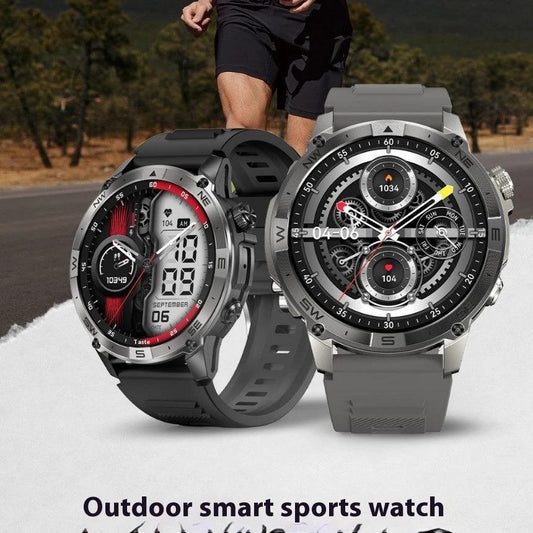 Multifunctional Altitude Pressure Compass Heart Rate Blood Oxygen Sports Waterproof GPS Smart Watch For Men by GJG Denim