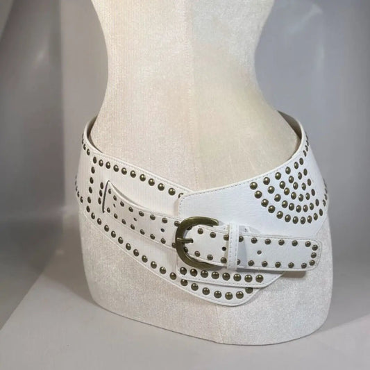 Chic AutumnWinter Horsehair Leopard-Print Fluffy Wide Belt by GJG Denim