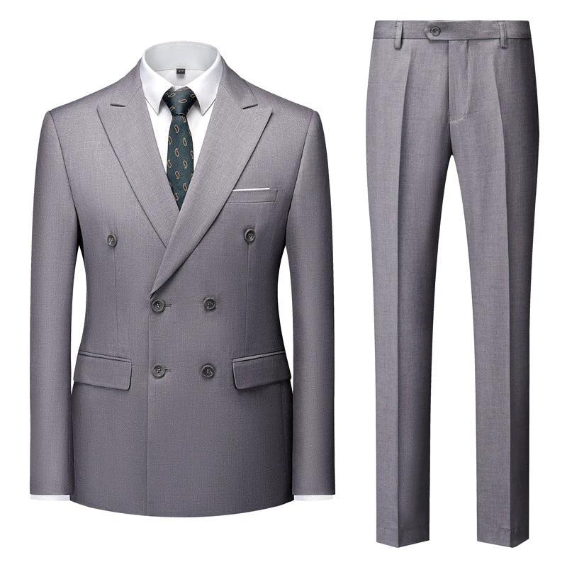 Men's Fashion Casual Solid Color Two-piece Set by GJG Denim