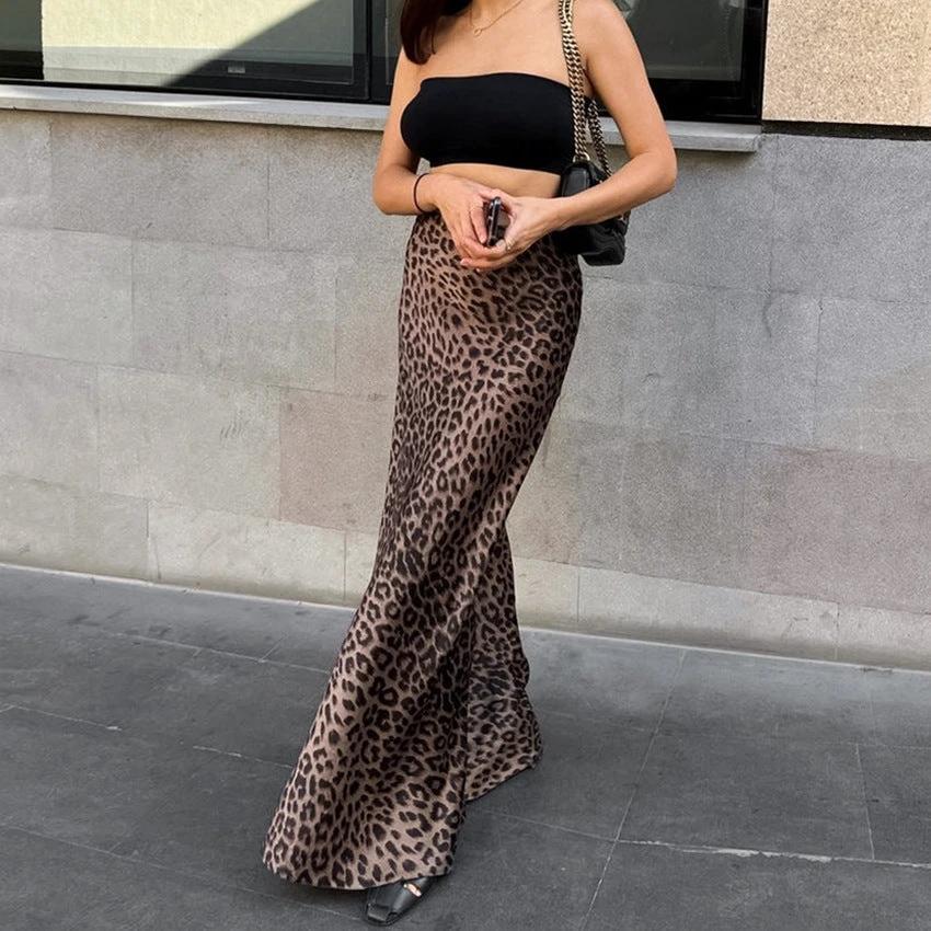 Leopard Print Mermaid Skirt by GJG Denim