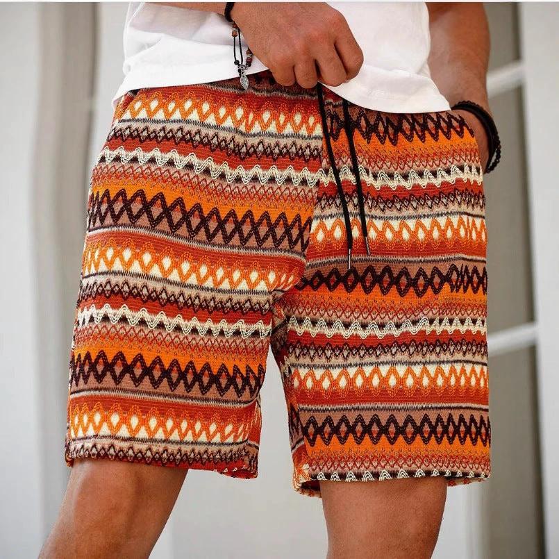 Men's Pocket Decorative Four-sided Stretch 3d Printed Thin Youth Casual Shorts by GJG Denim