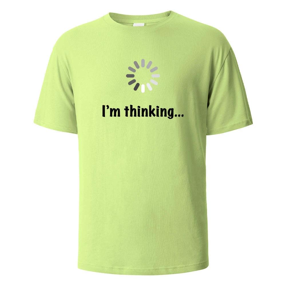 "I'm Thinking" Printed T-shirt for Men by GJG Denim