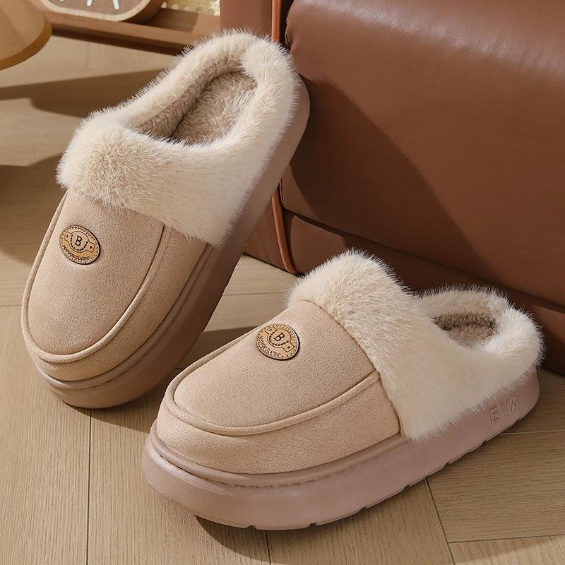 Men's Plush Suede Non-slip Slippers by GJG Denim