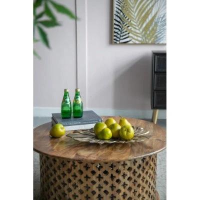 18.9x13.4x1.4 Gold Monstera Leaf Wall Decor by GJG Denim