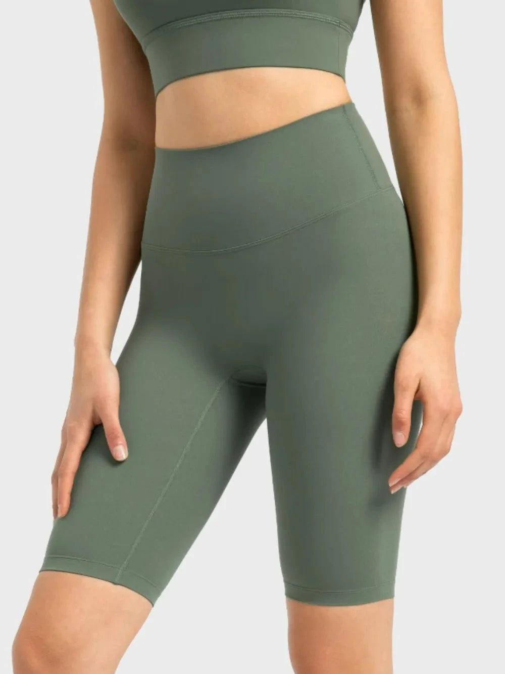 Millennia High Rise Wide Waistband Active Shorts by Lady Ros