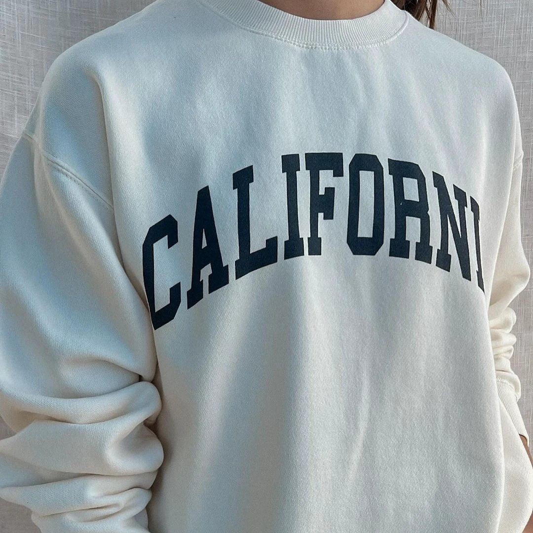 Women's Pullover Loose-fitting Casual Round-neck Top by GJG Denim