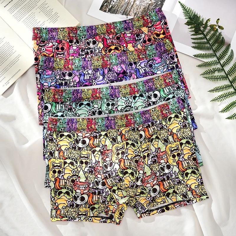 Men's Printed Skull Breathable Boxers by GJG Denim