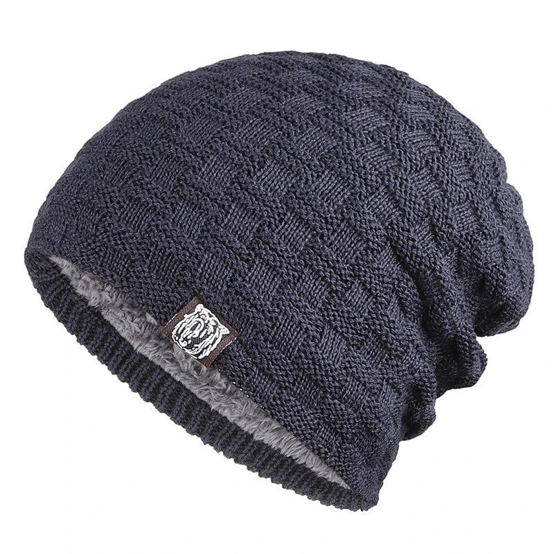 Men's Tiger Label Fleece Warm Beanie by GJG Denim