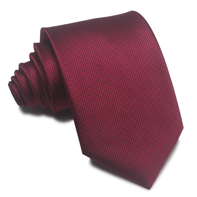 Men's 8CM Polyester Jacquard Striped Ties by GJG Denim