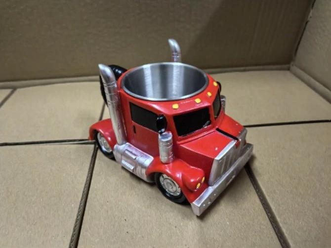 Durable Semi Truck Handcrafted Coffee Cup by GJG Denim