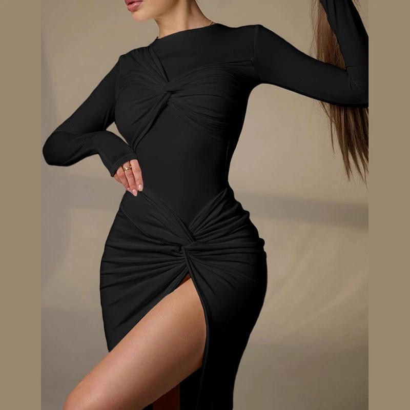 High Slit High Waist Slim Fit Dress Women by GJG Denim