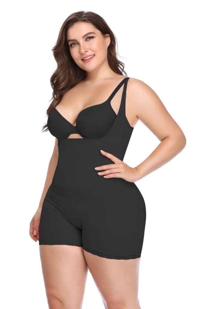 Beautiful Peach Hip Hip Pants Jumpsuit Hip Hip Body Fat Woman Plus Size Corset by GJG Denim