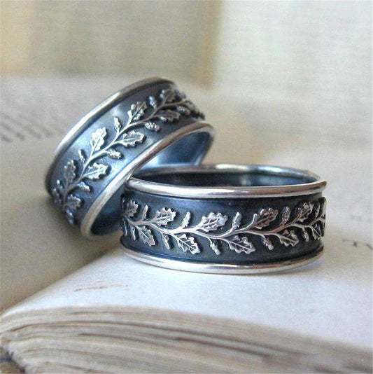 Retro Leaves Fashion Ring For Men by GJG Denim