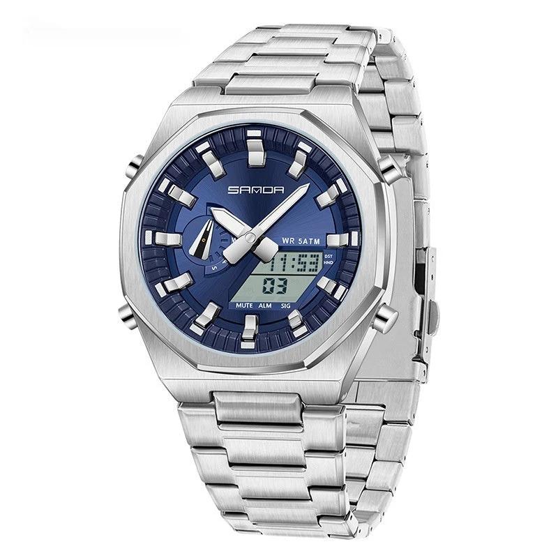 Dual-display Multi-function Men's Watch by GJG Denim