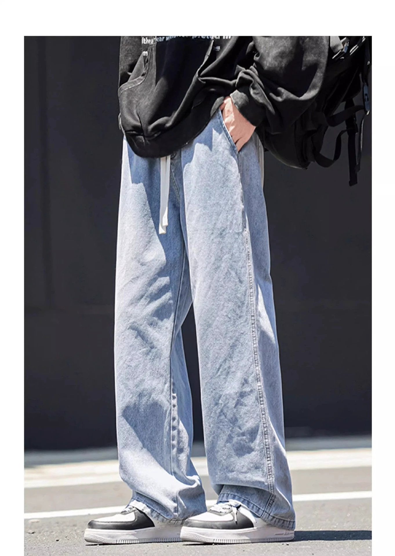Men's Straight-leg Relaxed-fit Jeans by GJG Denim