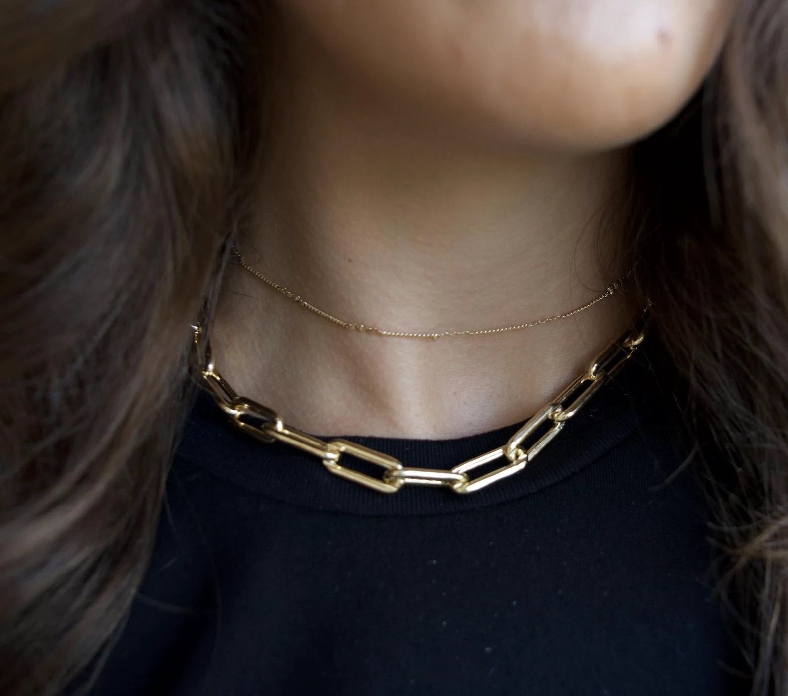 Long Chunky Link Choker by Views & Co