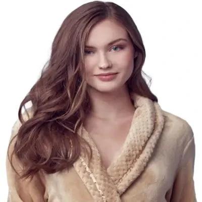 Women's Ultra Soft Plush Bathrobe by Lotus Linen