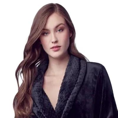 Women's Ultra Soft Plush Bathrobe by Lotus Linen