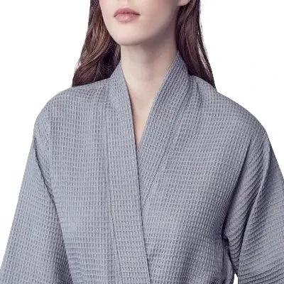 Knee-Length Waffle Kimono Robe for Women by Lotus Linen