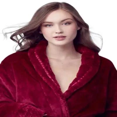 Women's Ultra Soft Plush Bathrobe by Lotus Linen