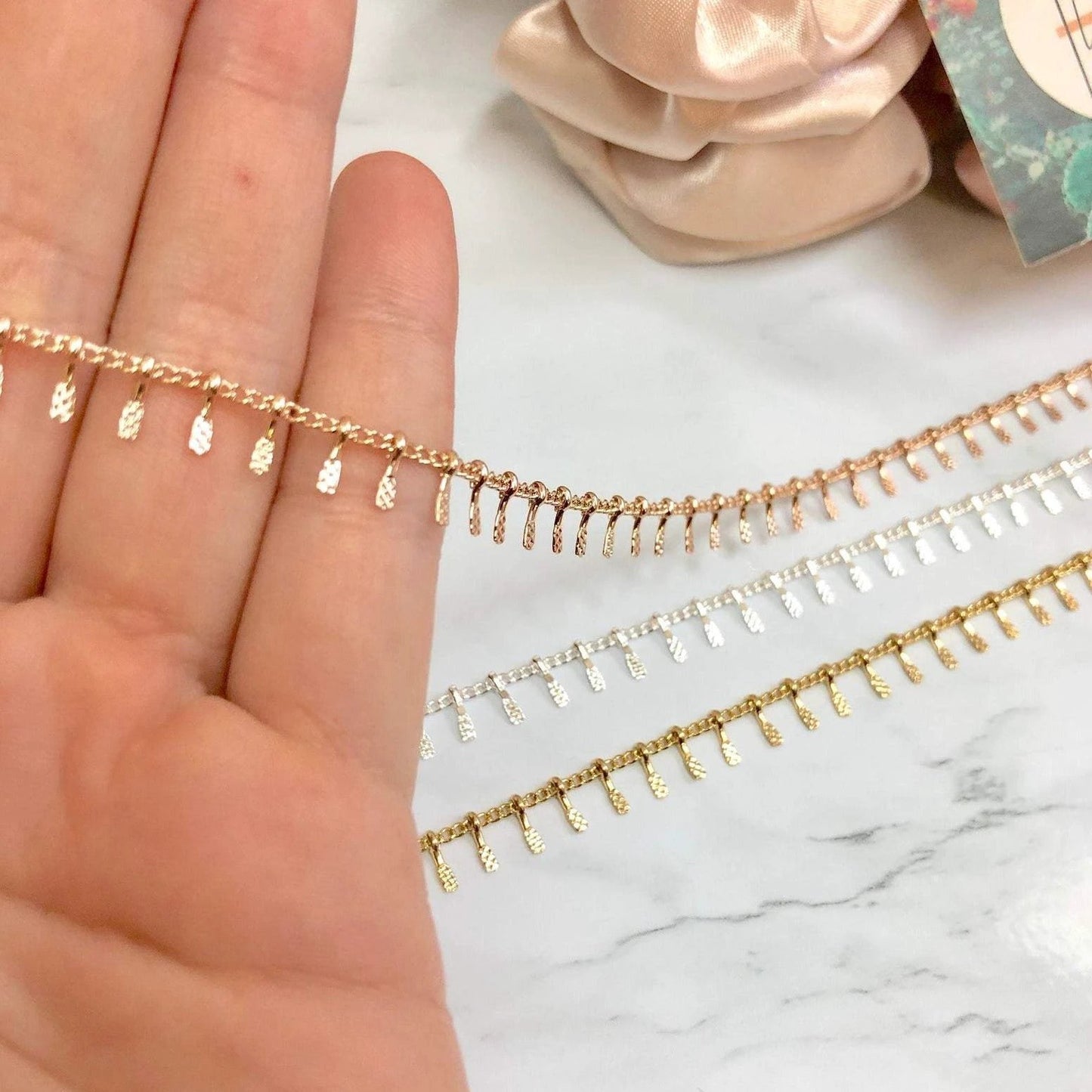 Rose + Gold + Silver Fringe by Views & Co