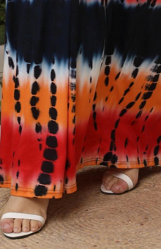 Plus Size Maxi Dress - Sleeveless Gradient Pattern Long Dress by Lady Ros