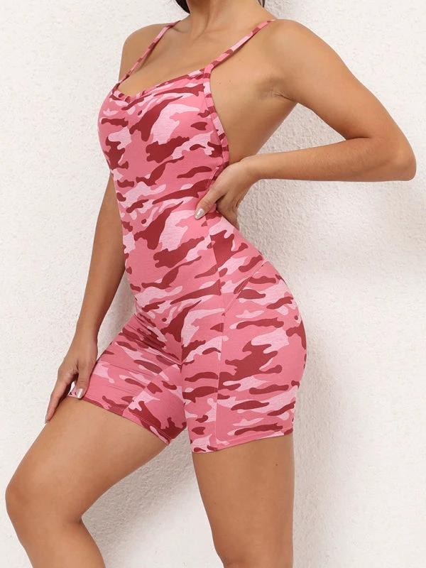 Women's Open Back Yoga Jumpsuit - Cross Strap & High Stretch by Lady Ros