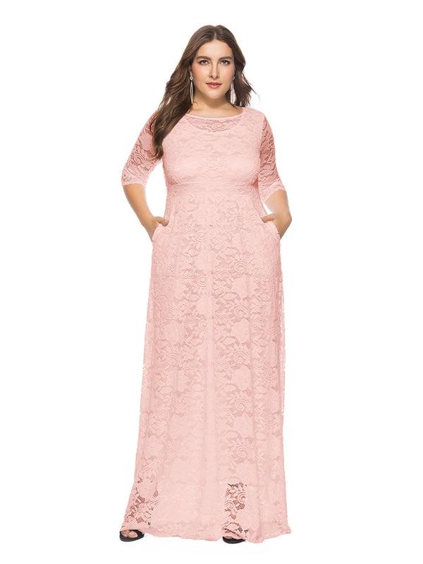 Plus size women's new elegant lace dress by Lady Ros