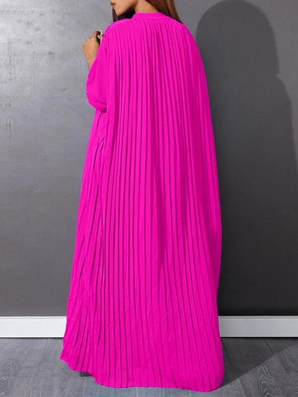 Plus size women's new fashion loose casual pleated dress by Lady Ros