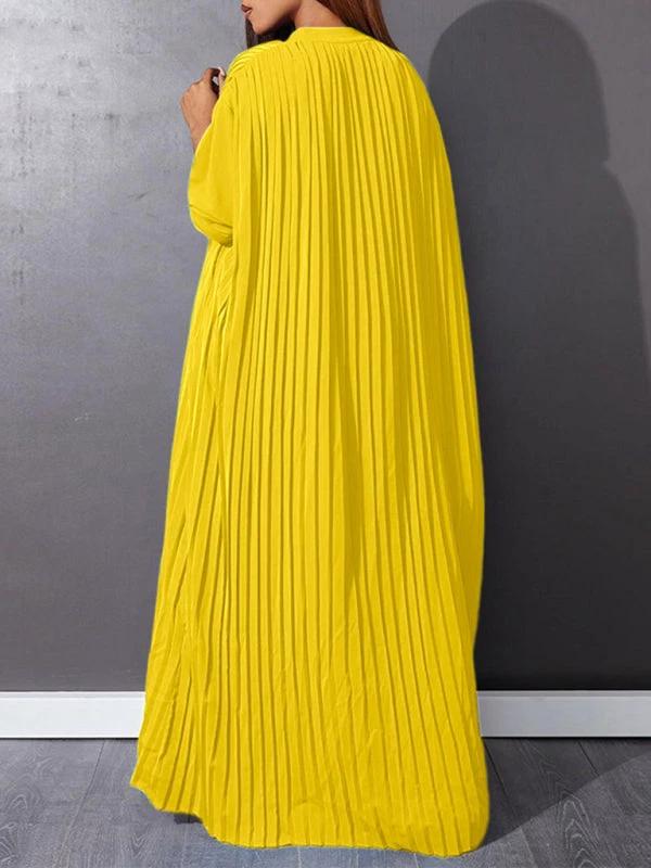Plus size women's new fashion loose casual pleated dress by Lady Ros