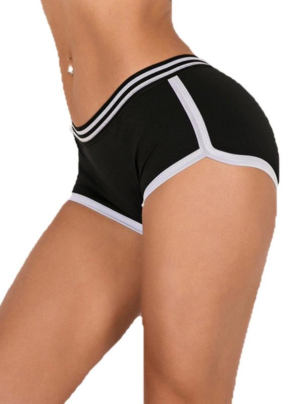 Sports shorts striped elastic sexy yoga shorts leopard print boxer shorts for inside and outside wear by Lady Ros